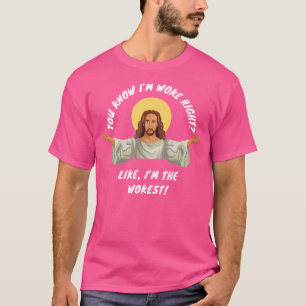 Woke Jesus Funny Christian Parody Religious Satire T-Shirt