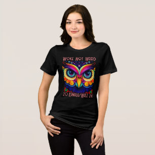 Woke Not Weird Kamala Cat T-Shirt Tri-Blend Shirt