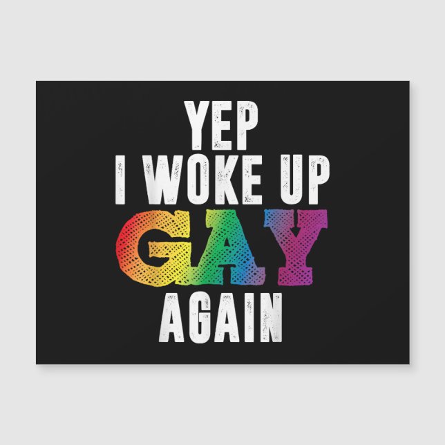 Woke Up Gay - Pride Rainbow Queer Gay CSD Party LG (Front)
