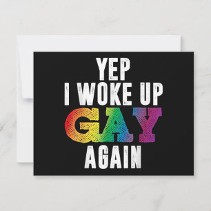 Woke Up Gay - Pride Rainbow Queer Gay CSD Party LG Invitation
