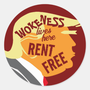 Wokeness Lives In Trump's Head Classic Round Sticker