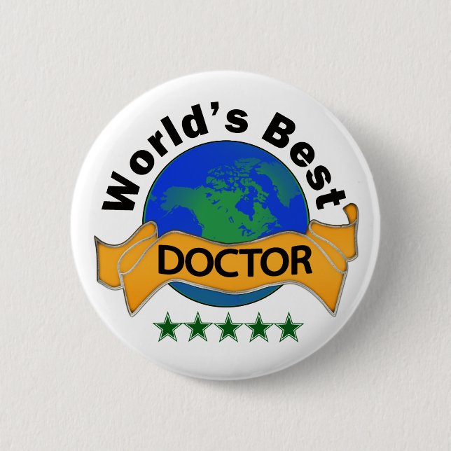 Wold's Best Doctor 6 Cm Round Badge (Front)