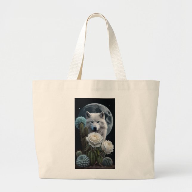 Wolf10: Large Tote Bag (Front)