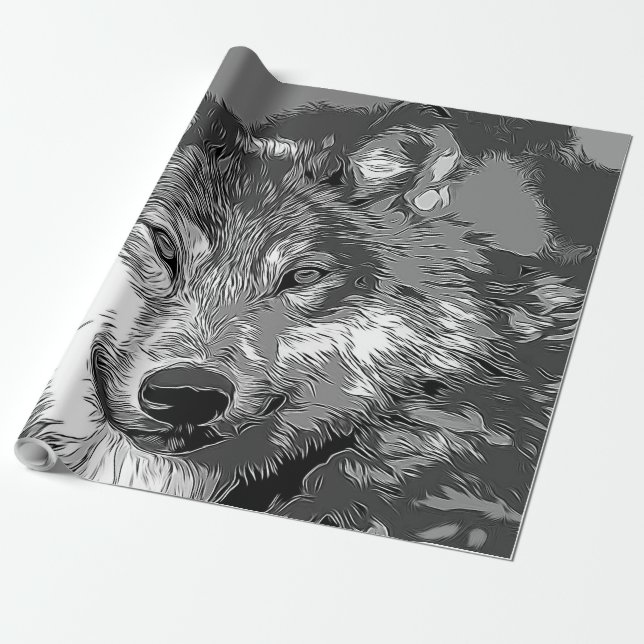 Wolf20151102 Wrapping Paper (Unrolled)