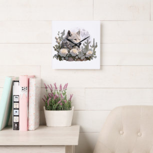 Wolf32: Square Wall Clock