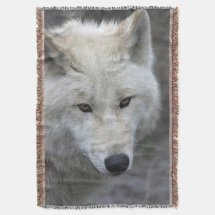 Wolf 001 throw blanket