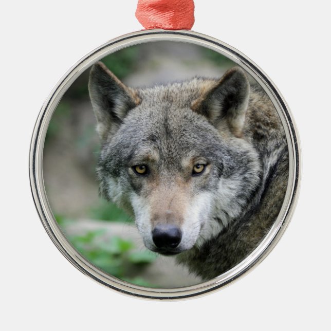 Wolf_011 Metal Tree Decoration (Front)