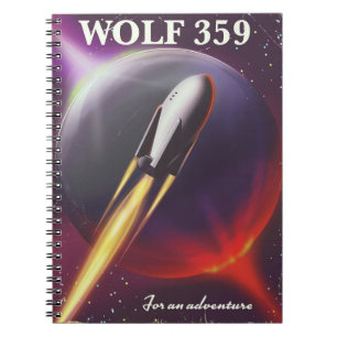 Wolf 359 "for an Adventure" Space travel poster Notebook