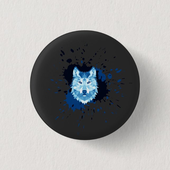 Wolf 3 Cm Round Badge (Front)