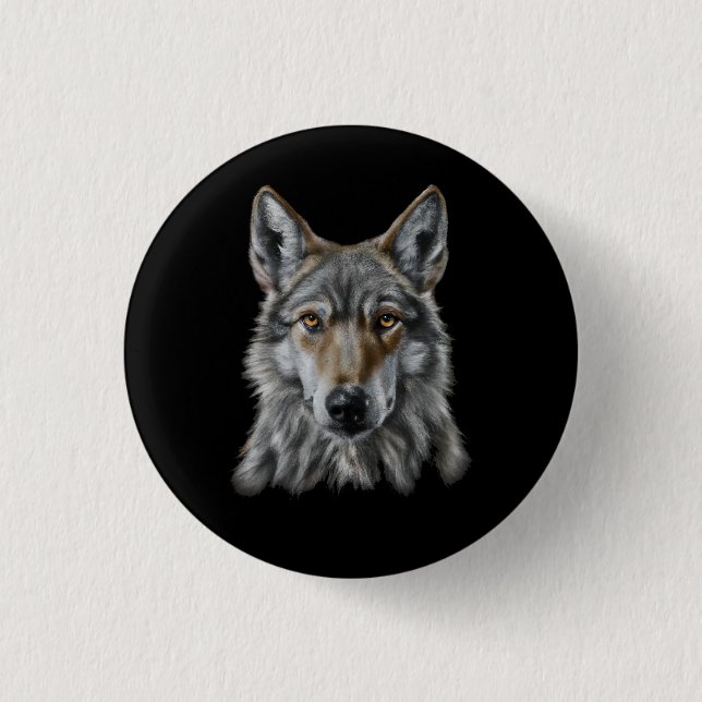 Wolf 3 Cm Round Badge (Front)