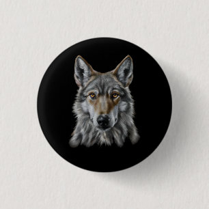 Wolf 3 Cm Round Badge