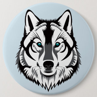 WOLF 6 CM ROUND BADGE