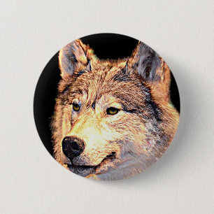 Wolf 6 Cm Round Badge