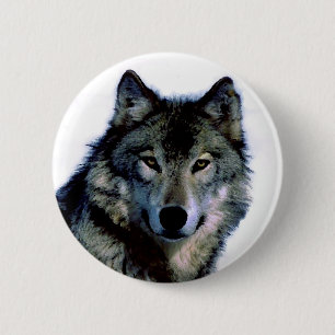 Wolf 6 Cm Round Badge