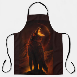 wolf All-Over Print Apron