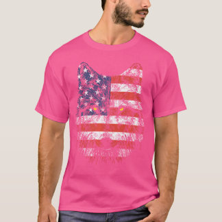 Wolf American Flag Usa 4Th July T-Shirt