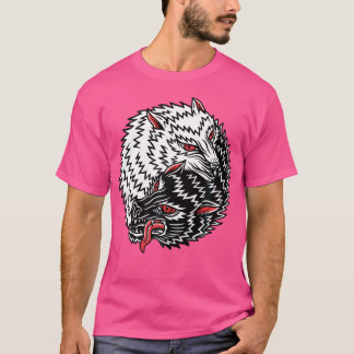 Wolf American Traditional Tattoo Flash Old School  T-Shirt