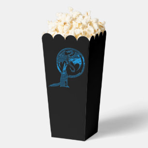 Wolf and Dragon Blue black popcorn boxes