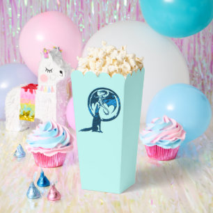Wolf and Dragon Blue blue popcorn boxes