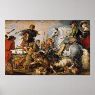 Wolf and Fox Hunt Poster