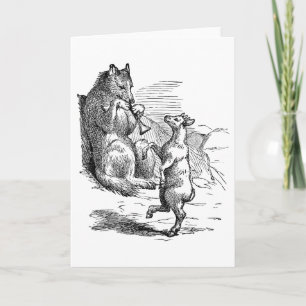 "Wolf and Goat Duet" Greeting Card
