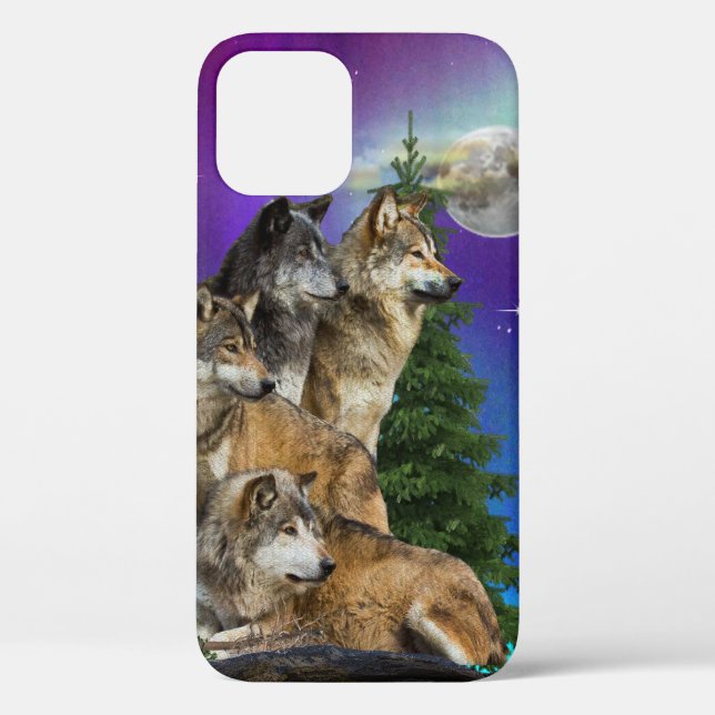 Wolf and moon Case-Mate iPhone case (Back)
