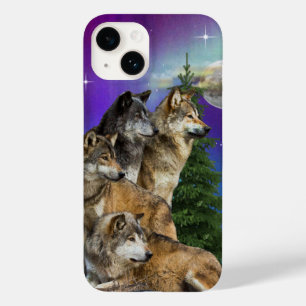 Wolf and Moon Case-Mate iPhone 14 Case