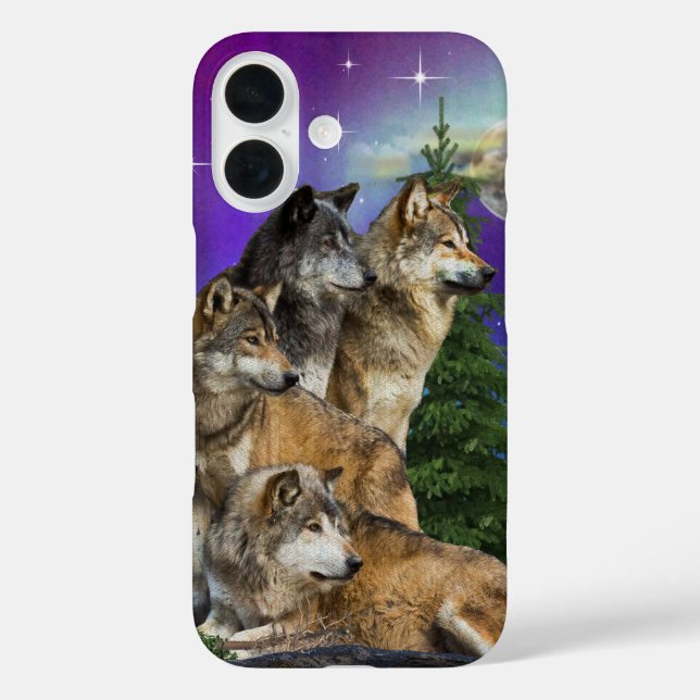 wolf and moon Case-Mate iPhone case (Back)
