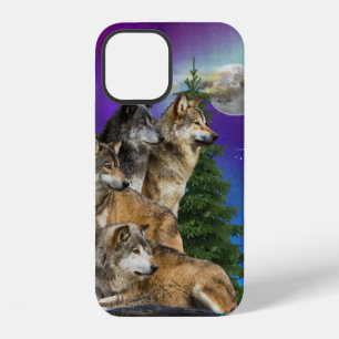Wolf and moon iPhone 12 case