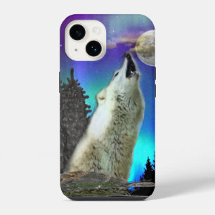 wolf and moon iPhone 14 case