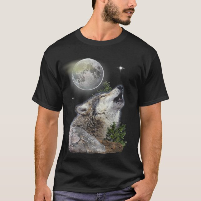 wolf and moon T-Shirt (Front)