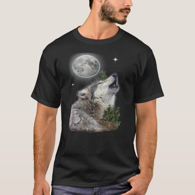 wolf and moon T-Shirt (Front)