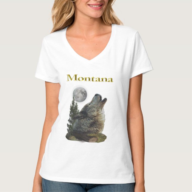 wolf and moon T-Shirt (Front)