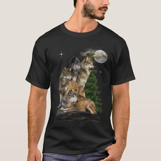 wolf and moon T-Shirt (Front)
