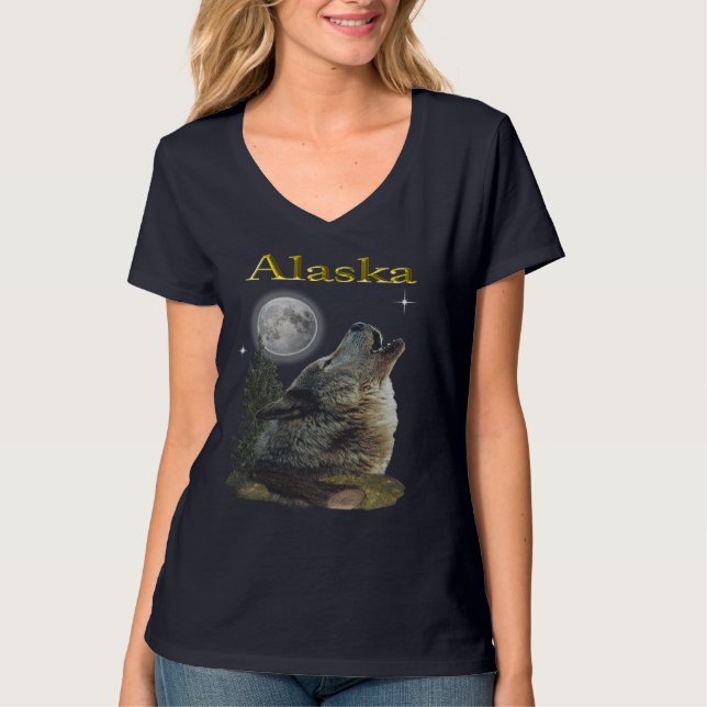 wolf and moon T-Shirt (Front)