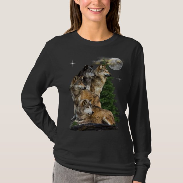 Wolf and Moon T-Shirt (Front)