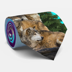 Wolf and Moon Tie