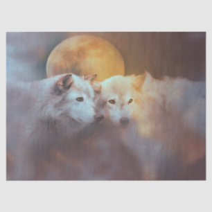 Wolf and Moon Tissue Paper