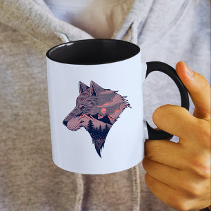 Wolf and Mountain Mug
