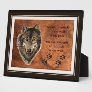 Wolf and Pack Quote Plaque