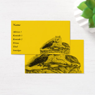 Wolf and Raven - Black and Yellow Design