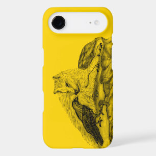 Wolf and Raven black and yellow design