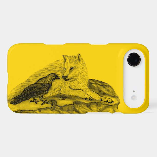 Wolf and Raven black and yellow design (Back (Horizontal))