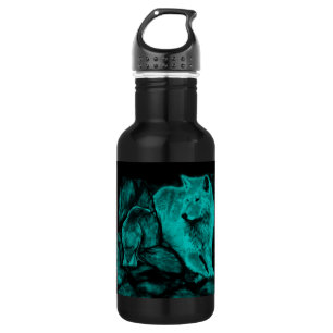 Wolf and Raven in the Night 532 Ml Water Bottle