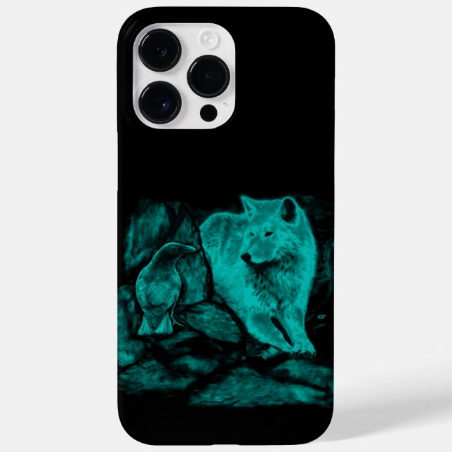 Wolf and Raven in the Night Case-Mate iPhone Case (Back)