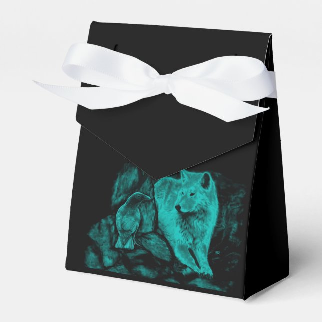 Wolf and Raven in the Night Favour Box (Front Side)