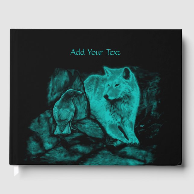 Wolf and Raven in the Night Guest Book (Front)