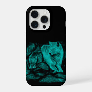 Wolf and Raven in the Night iPhone 15 Pro Case