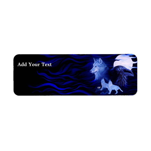 Wolf and Raven with full moon (Front)