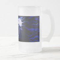 Wolf and Raven with full moon